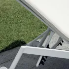 Tumbona de exterior de aluminio con cojín (205 x 76 cm) - Tessara Viadurini