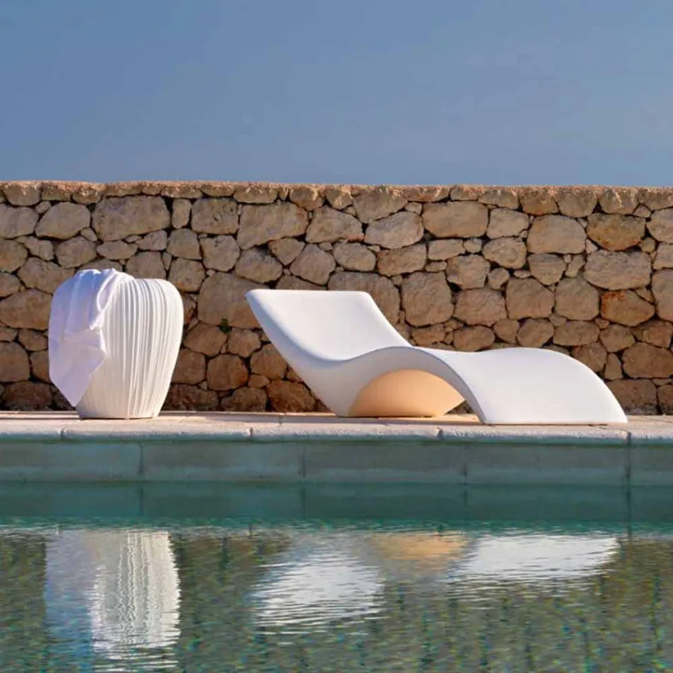 Chaise Longue de diseño moderno en polietileno de colores - Cloe by Myyour Viadurini