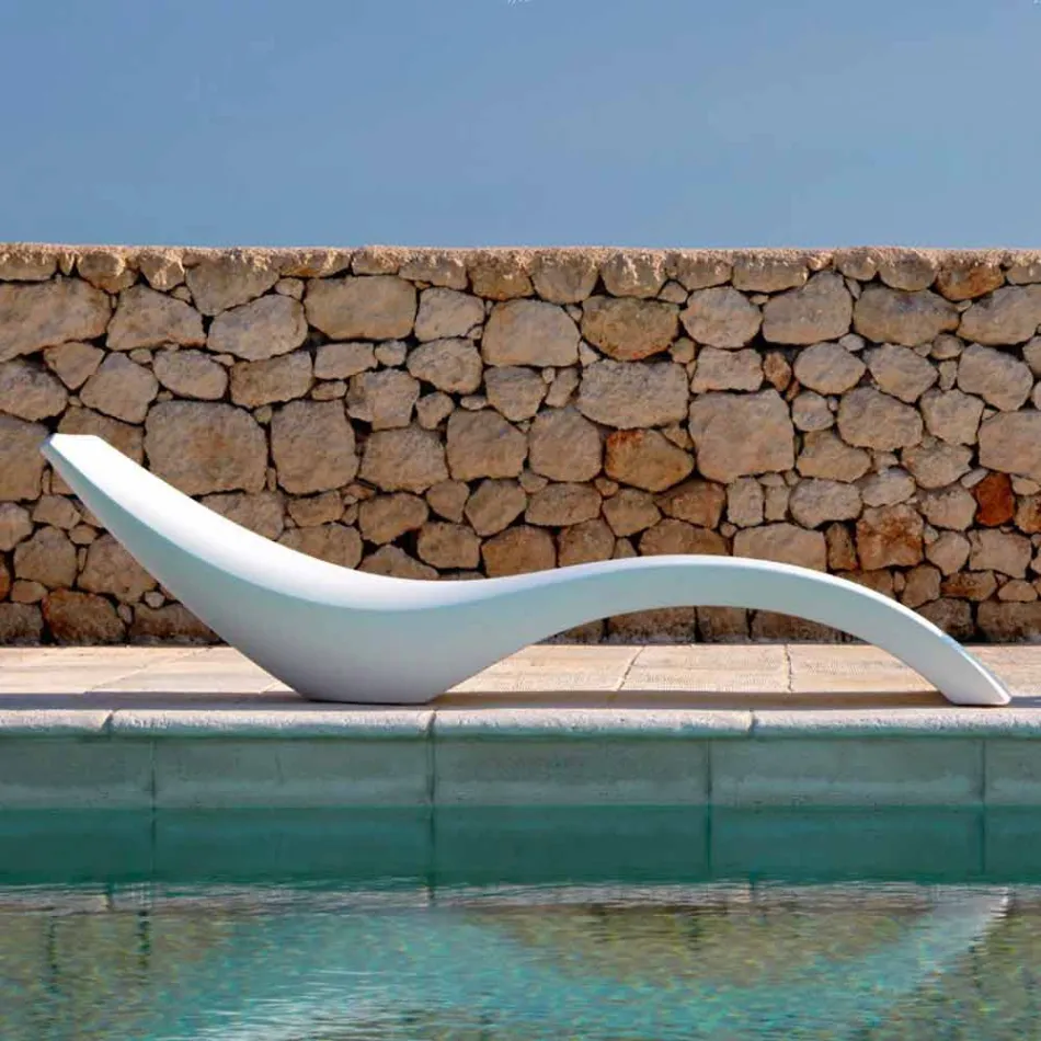 Chaise Longue de diseño moderno en polietileno de colores - Cloe by Myyour Viadurini