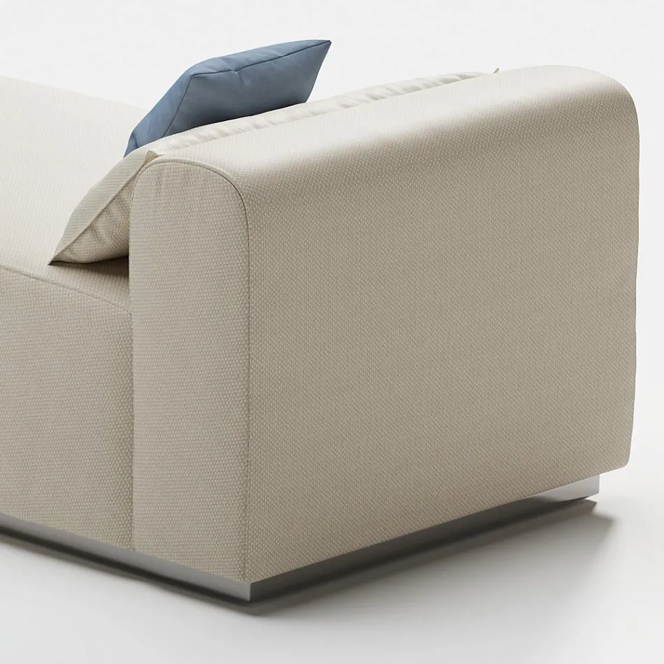 Tumbona de exterior con acolchado en goma drenante Made in Italy - Bahias Viadurini