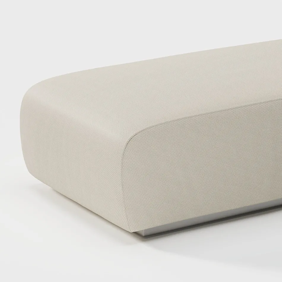 Tumbona de exterior con acolchado en goma drenante Made in Italy - Bahias Viadurini