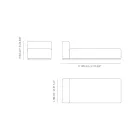 Tumbona de exterior con acolchado en goma drenante Made in Italy - Bahias Viadurini