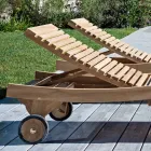 Tumbona de exterior en teca natural - Yggdrasil Viadurini