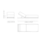 Tumbona de exterior en tela y estructura de madera Made in Italy - Armelia Viadurini