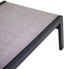 Tumbona de Exterior de Aluminio y Textilene con 2 Ruedas - Traje Viadurini