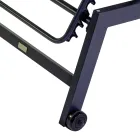 Tumbona de Exterior de Aluminio y Textilene con 2 Ruedas - Traje Viadurini