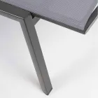 Tumbona reclinable para exteriores con ruedas de aluminio y textil - Joya Viadurini