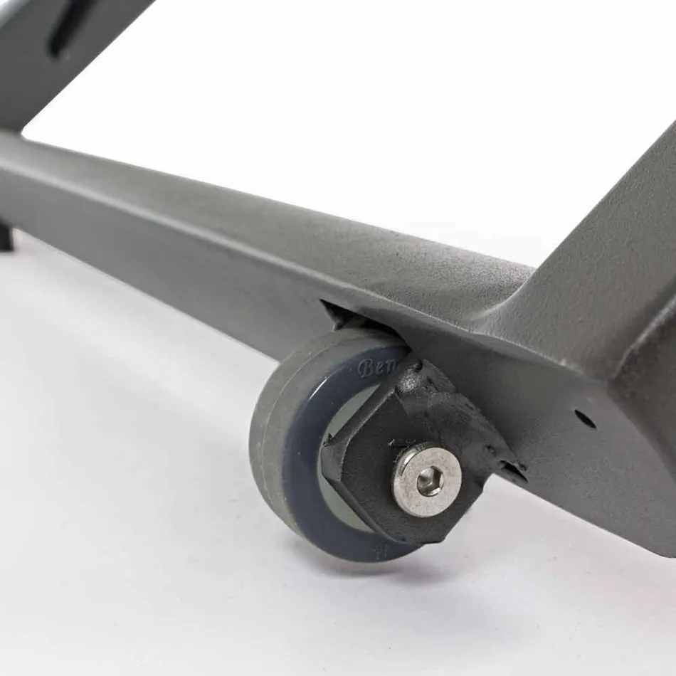 Tumbona reclinable para exteriores con ruedas de aluminio y textil - Joya Viadurini