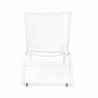 Tumbona reclinable para exteriores con ruedas de aluminio y textil - Joya Viadurini