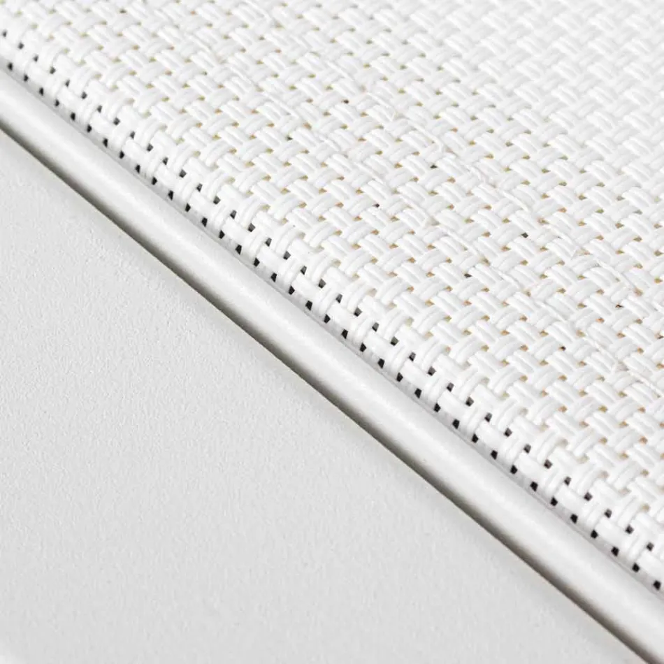 Tumbona reclinable para exteriores con ruedas de aluminio y textil - Joya Viadurini