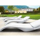 Tumbona de jardín Chaise Longue de diseño en plástico blanco - Zoe by Mayyour Viadurini