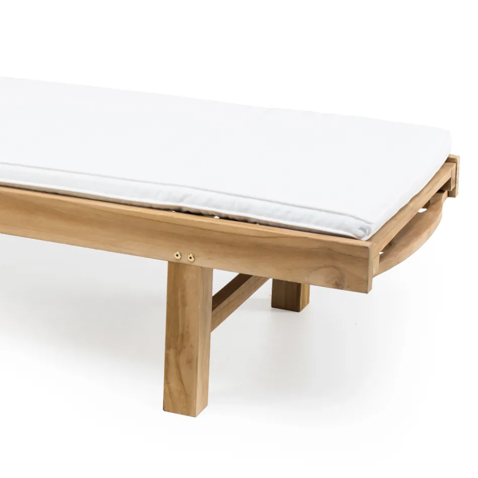 Tumbona de jardín en madera de teca natural - Yggdrasil Viadurini