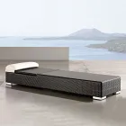 Tumbona de jardín en poliratán tejido a mano - Experia Viadurini