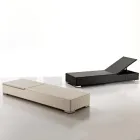 Tumbona de jardín en poliratán tejido a mano - Experia Viadurini