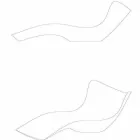 Cama de jardín Surf by Vondom, diseño moderno en polietileno. Viadurini