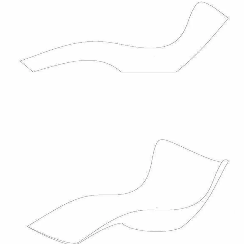 Cama de jardín Surf by Vondom, diseño moderno en polietileno. Viadurini