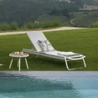 Cuna de aluminio y textileno con inserto de polywood - Tinta Viadurini