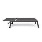 Tumbona de Jardín Moderna en Aluminio con Ruedas para Exterior - Franz Viadurini