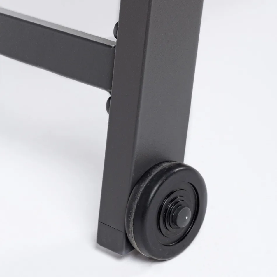 Tumbona de Jardín Moderna en Aluminio con Ruedas para Exterior - Franz Viadurini