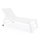 Tumbona de Jardín Moderna en Aluminio con Ruedas para Exterior - Franz Viadurini
