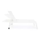Tumbona de Jardín Moderna en Aluminio con Ruedas para Exterior - Franz Viadurini