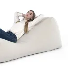 Cuna Maestrale para salón de interior en tela de lino blanco Viadurini