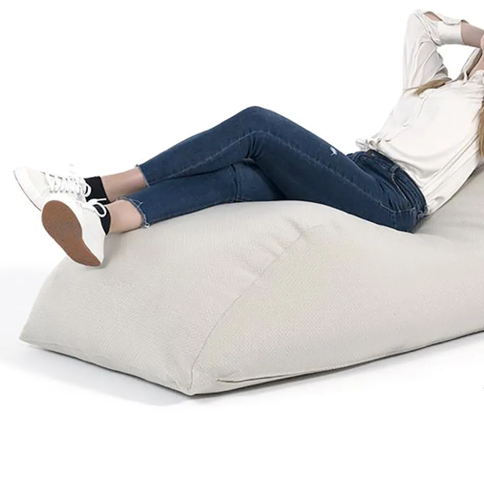 Cuna Maestrale para salón de interior en tela de lino blanco Viadurini