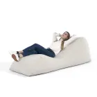 Cuna Maestrale para salón de interior en tela de lino blanco Viadurini