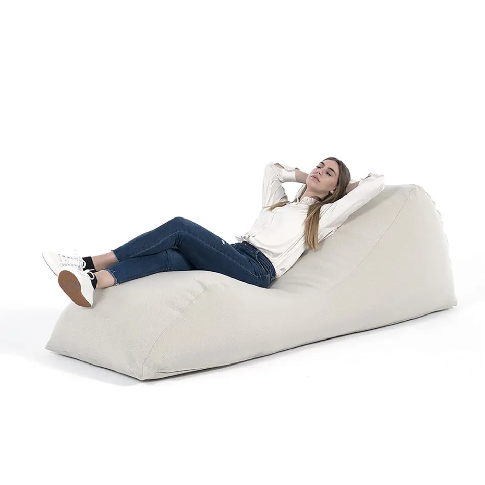 Cuna Maestrale para salón de interior en tela de lino blanco Viadurini