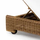 Tumbona de exterior individual o doble en ratán sintético de lujo - Yves Viadurini