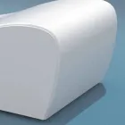 Cuna Trona relajarse Wave blanco de cuero de imitación náutica en Italia Viadurini