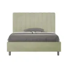 Cama de microfibra de 120x200 cm con líneas verticales simétricas, fabricada en Italia - Guante Viadurini