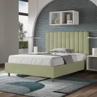 Cama de microfibra de 120x200 cm con líneas verticales simétricas, fabricada en Italia - Guante Viadurini