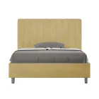 Cama de microfibra de 120x200 cm con líneas verticales simétricas, fabricada en Italia - Guante Viadurini