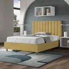 Cama de microfibra de 120x200 cm con líneas verticales simétricas, fabricada en Italia - Guante Viadurini