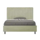 Cama de microfibra de 140 x 200 cm con líneas verticales simétricas. Fabricada en Italia - Glove. Viadurini