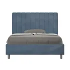 Cama de microfibra de 140 x 200 cm con líneas verticales simétricas. Fabricada en Italia - Glove. Viadurini