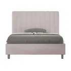 Cama de microfibra de 140 x 200 cm con líneas verticales simétricas. Fabricada en Italia - Glove. Viadurini