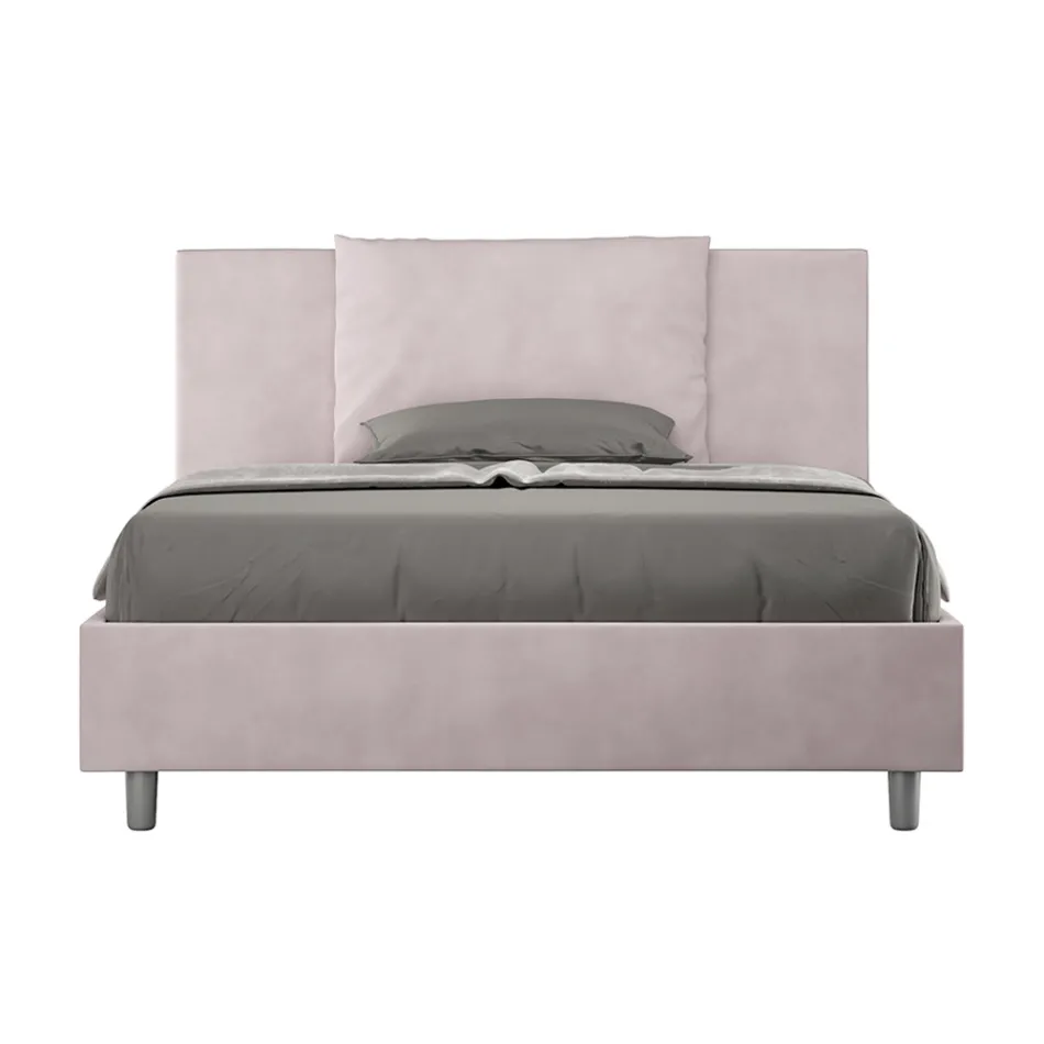 Cabecero de cama de 140 x 200 cm con cojines de microfibra fabricado en Italia - Juegos Olímpicos Viadurini