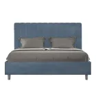 Cama de microfibra de 160 x 200 cm con líneas verticales simétricas. Fabricada en Italia - Glove. Viadurini