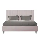 Cama de microfibra de 160 x 200 cm con líneas verticales simétricas. Fabricada en Italia - Glove. Viadurini