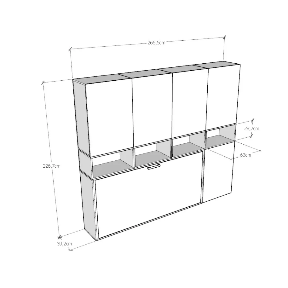 Cama plegable individual en diferentes composiciones - Colaborativo Viadurini
