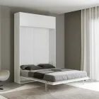 Cama Queen con compartimento abatible vertical y unidad de pared - Magicompare Viadurini