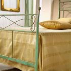 cama individual y una media de cobre Gabriella verde de hierro batido Viadurini