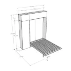 Cama francesa plegable vertical con mueble de pared y columna - Magicompare Viadurini