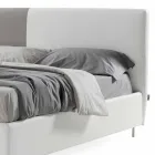 Cama con doble contenedor en cuero ecológico bicolor Made in Italy - Jasmine Viadurini