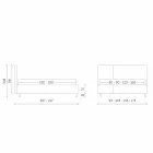 Cama con doble contenedor en cuero ecológico bicolor Made in Italy - Jasmine Viadurini