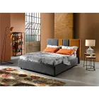 Cama doble moderna tapizada con pliegues o diseño acolchado - Thomas Viadurini