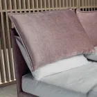 Cama de Matrimonio 160x190 con 2 Cojines Suaves con Volante Perimetral - Ernesta Viadurini