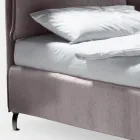 Cama de Matrimonio 160x190 con 2 Cojines Suaves con Volante Perimetral - Ernesta Viadurini